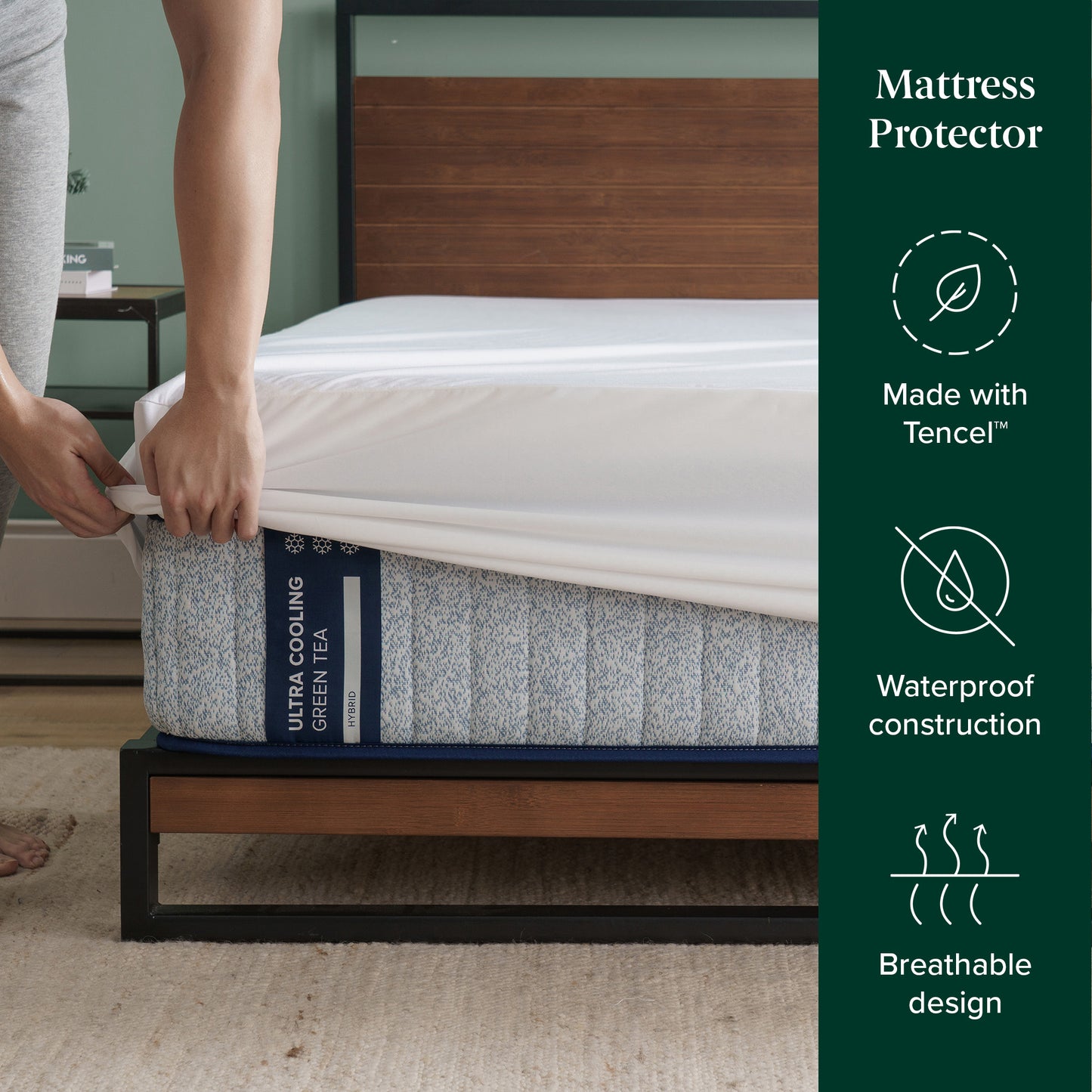 Zinus Tencel Mattress Protector Waterproof