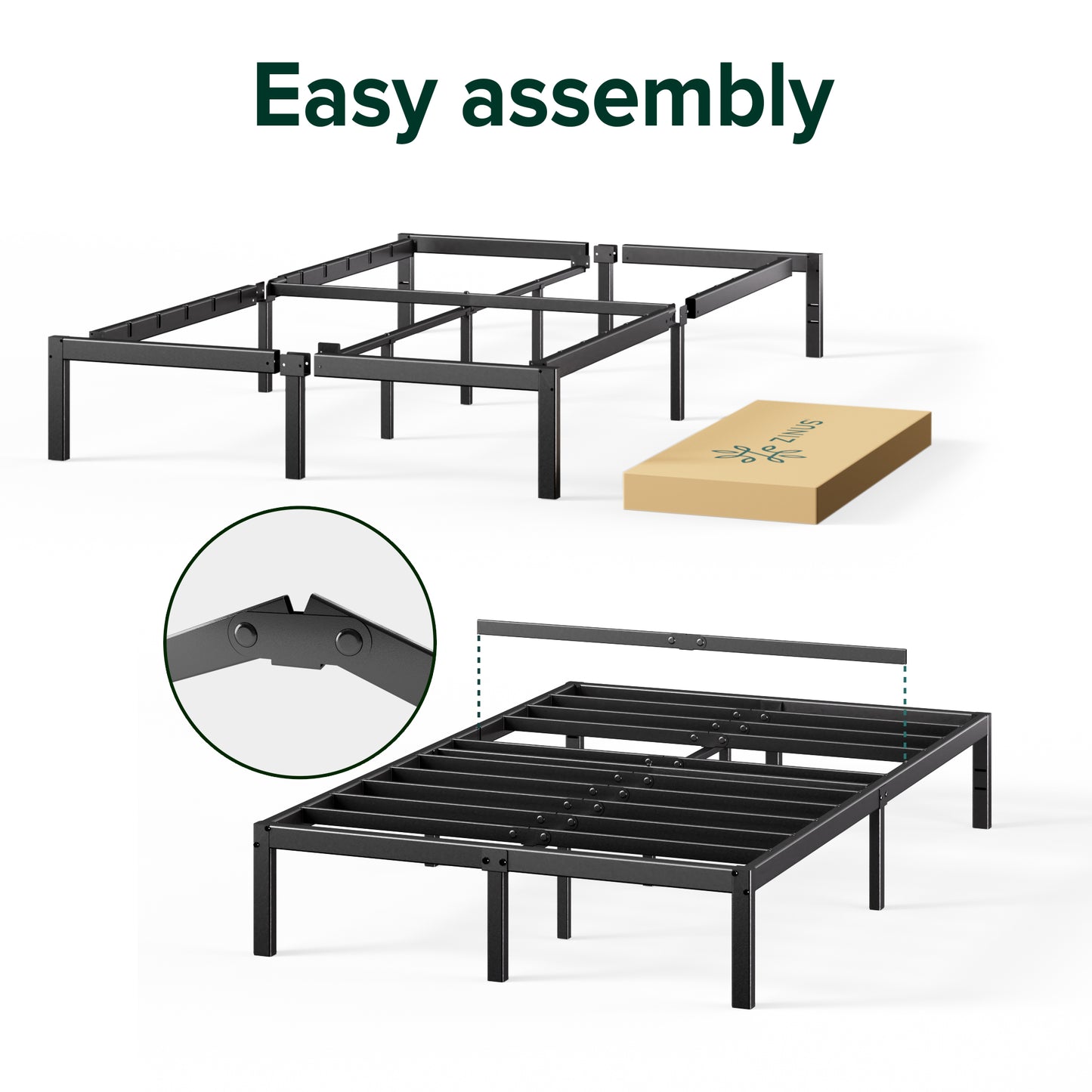 Elias Metal Platform Bed Frame