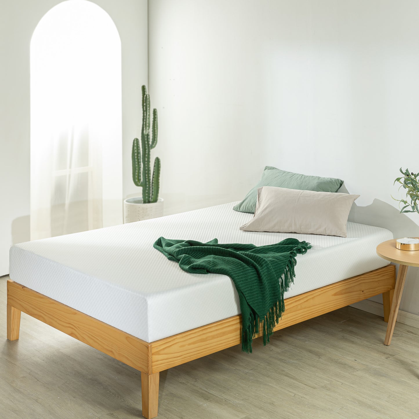 Tilam Zinus Cooling Essential Therapeutic Zero Motion Transfer Green Tea Memory Foam Mattress 6"