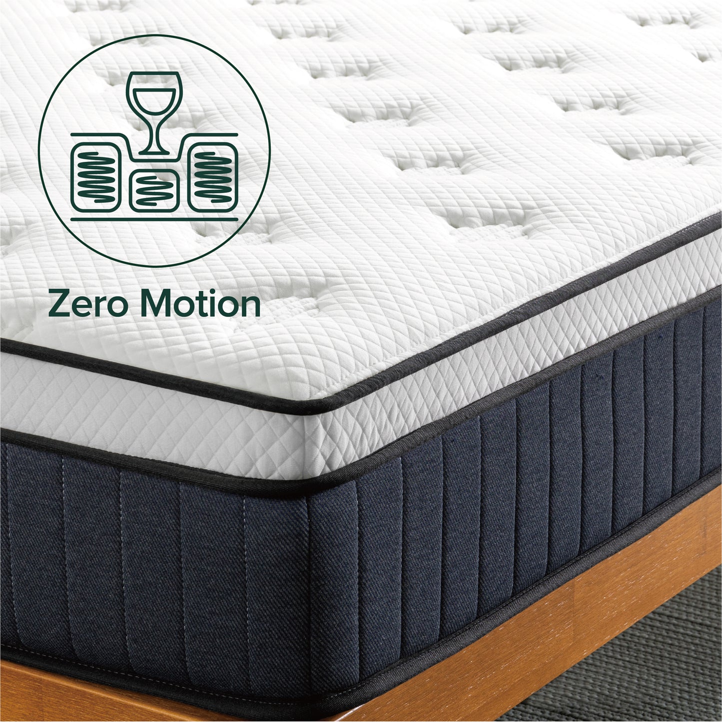 Tilam Zinus SuperCool Orthopedic Supreme With Back-Relief Zero Motion Transfer Hybrid Latex Memory Foam Mattress 10"