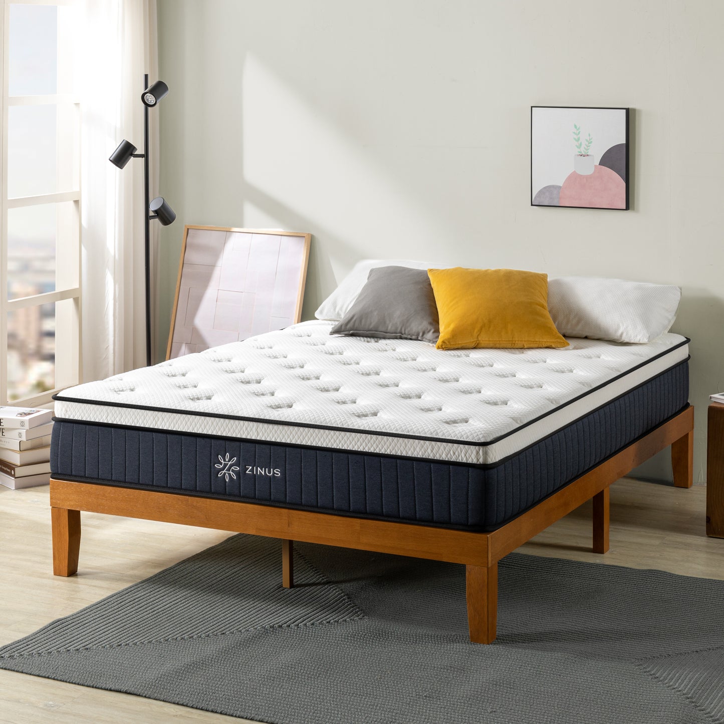 Tilam Zinus SuperCool Orthopedic Supreme With Back-Relief Zero Motion Transfer Hybrid Latex Memory Foam Mattress 10"