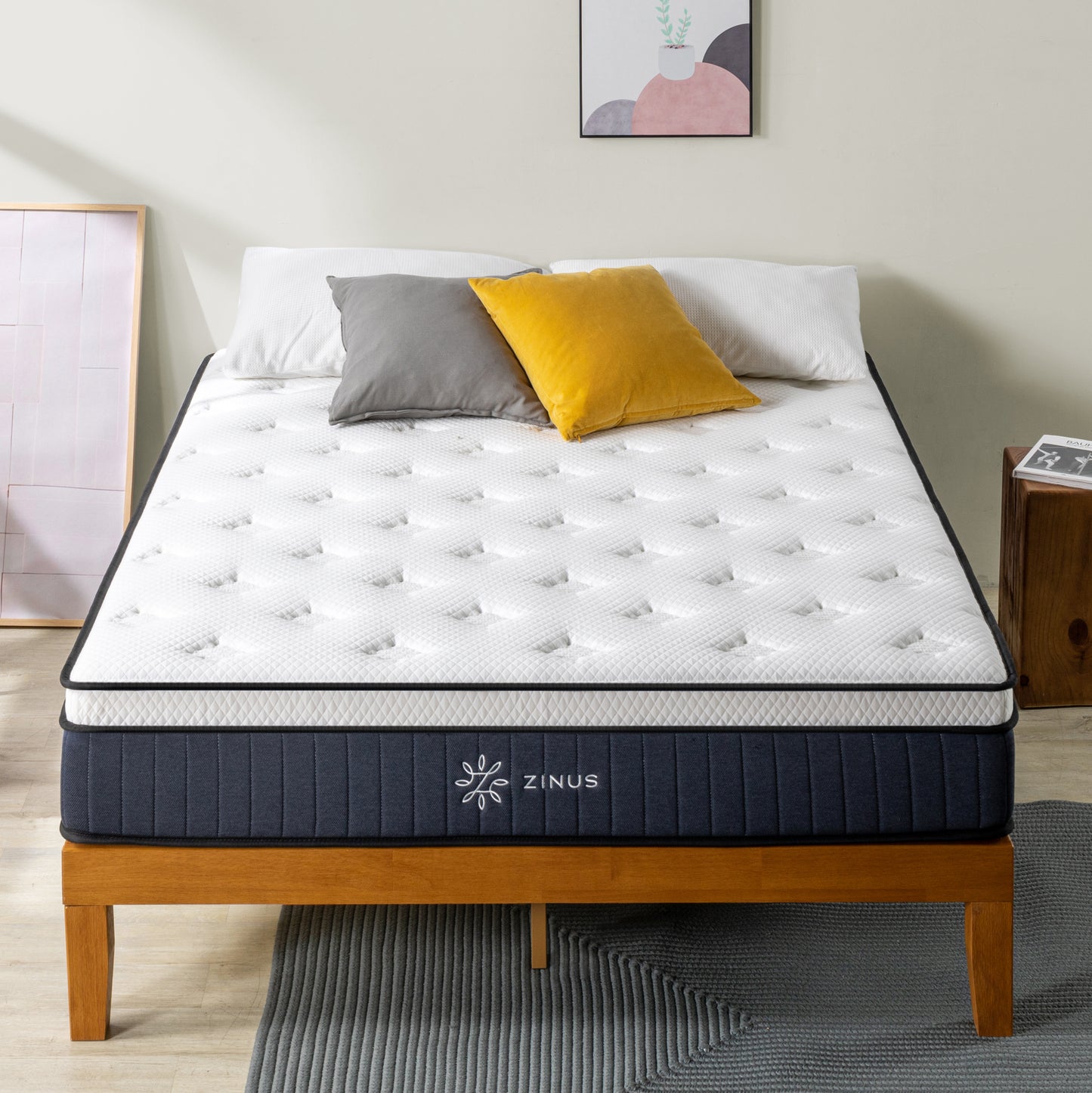 Tilam Zinus SuperCool Orthopedic Supreme With Back-Relief Zero Motion Transfer Hybrid Latex Memory Foam Mattress 10"