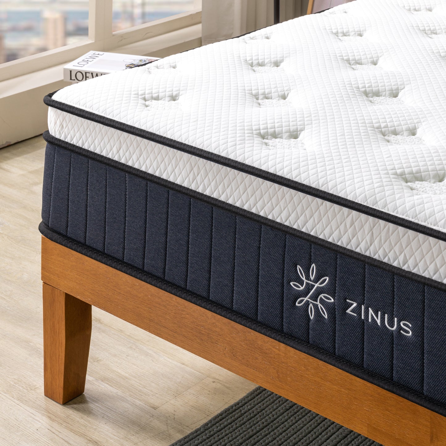 Tilam Zinus SuperCool Orthopedic Supreme With Back-Relief Zero Motion Transfer Hybrid Latex Memory Foam Mattress 10"