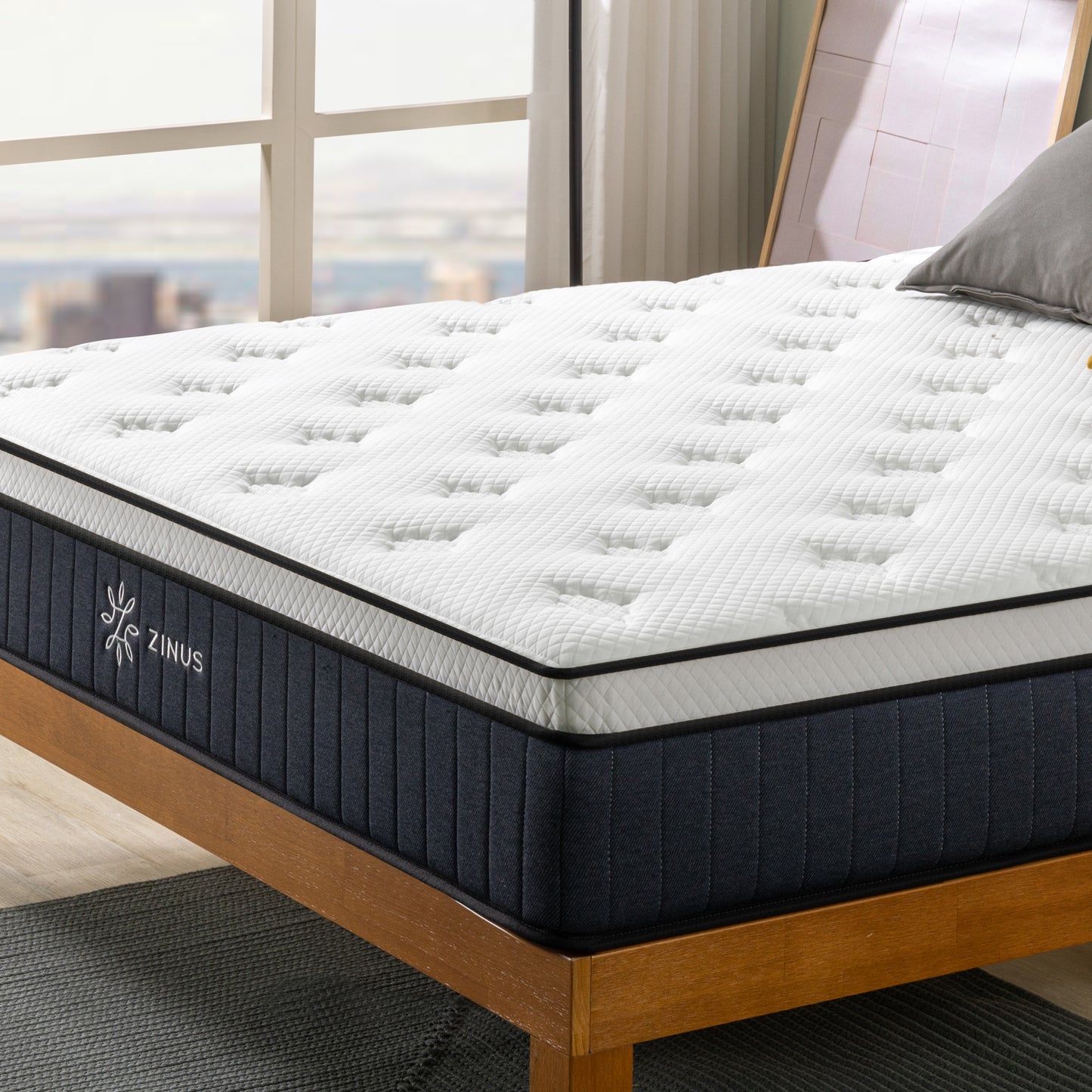 Tilam Zinus SuperCool Orthopedic Supreme With Back-Relief Zero Motion Transfer Hybrid Latex Memory Foam Mattress 10"