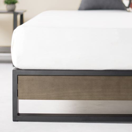 10" Ironline Platform Bed Base With Wood