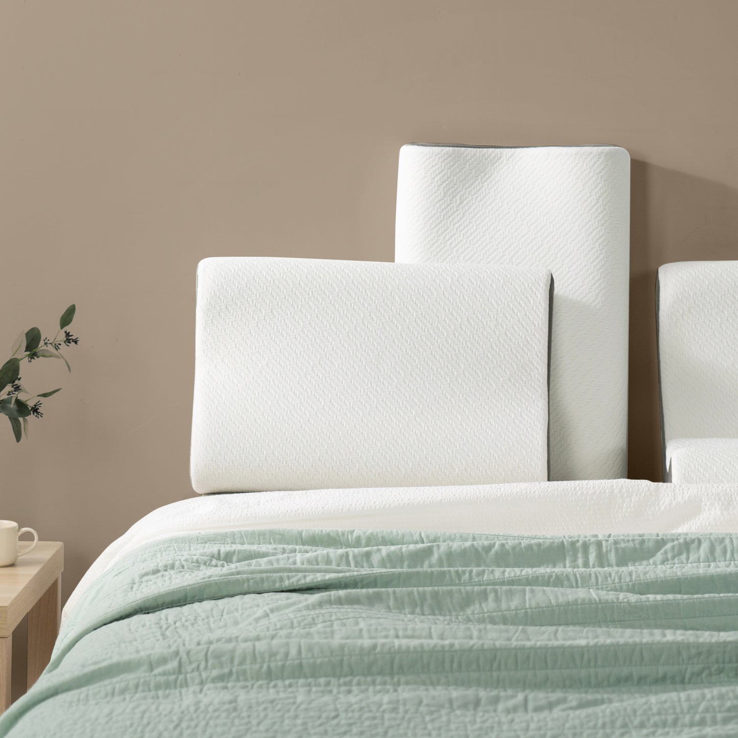 'Cool Series' Green Tea Memory Foam Contour Pillow - Hard Firm