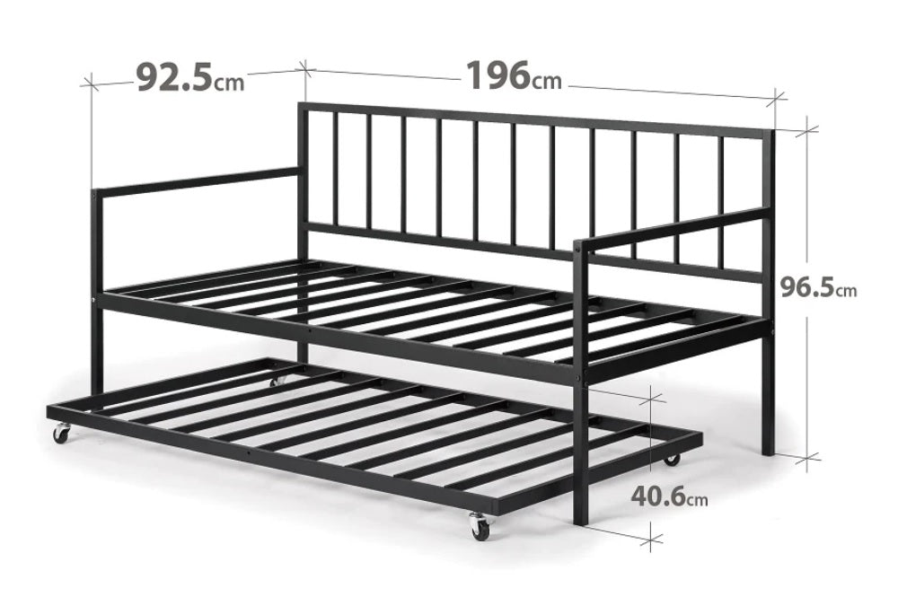 Zinus Eden Metal Daybed With Pull-Out Bed