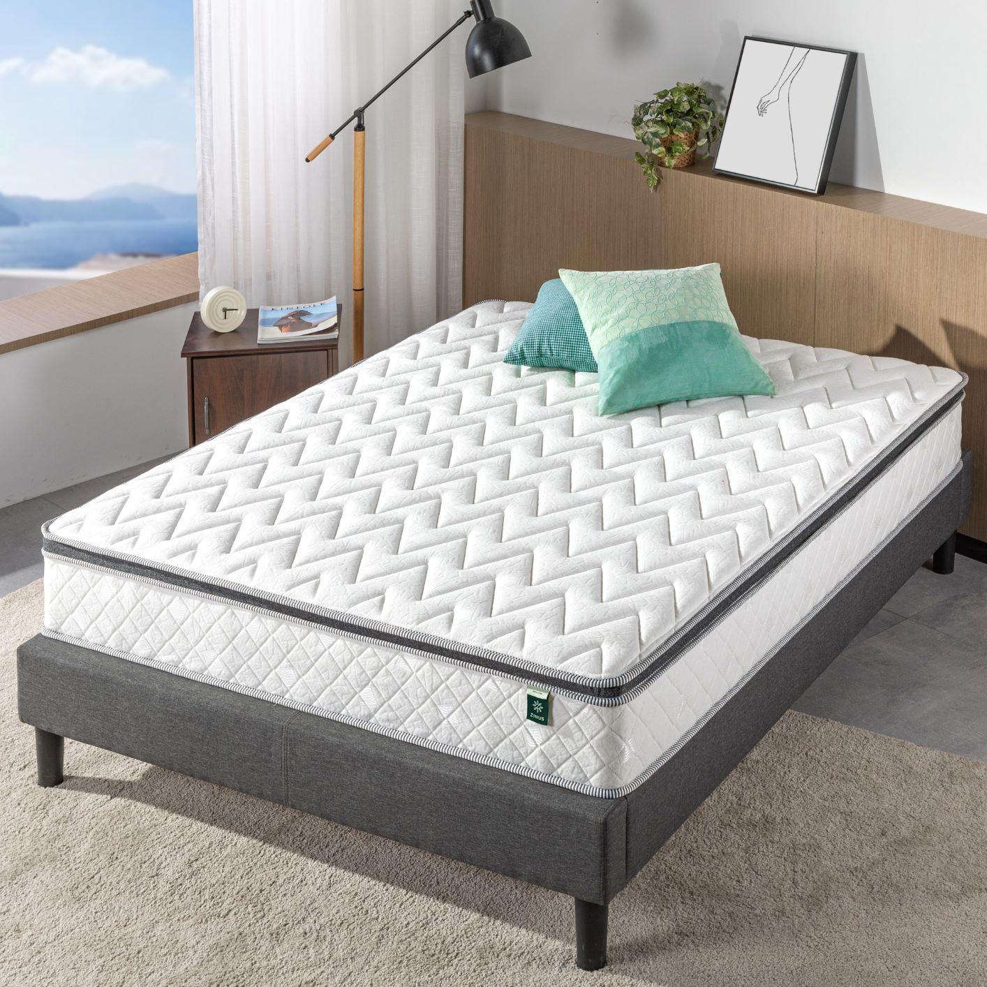 Tilam Zinus Therapeutic iCoil Hybrid Latex Euro Top Spring Mattress 10"