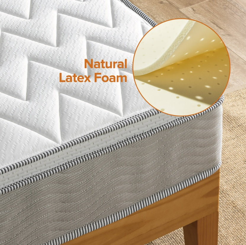 Tilam UltraCool Series Therapeutic iCoil 2.0 Natural Latex Hybrid Euro Top Mattress 10"