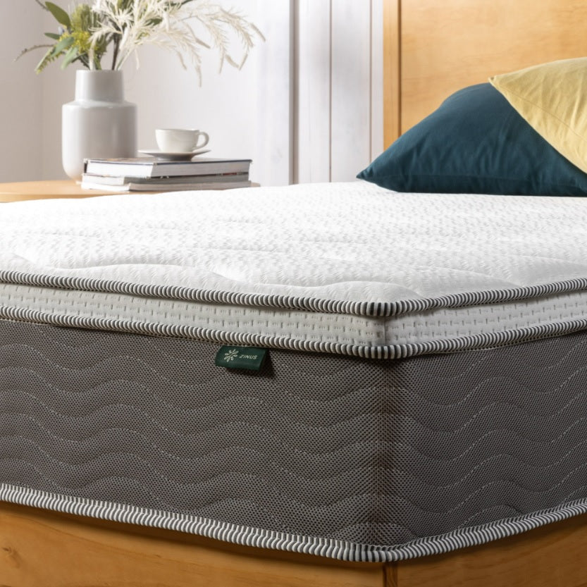 Tilam UltraCool Series Therapeutic iCoil 2.0 Natural Latex & Memory Foam Hybrid Euro Top Mattress 10"