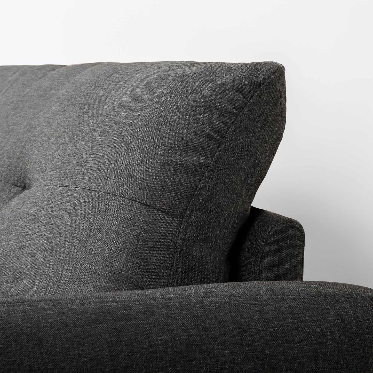 Ricardo Designer Upholstered Sofa - Dark Grey