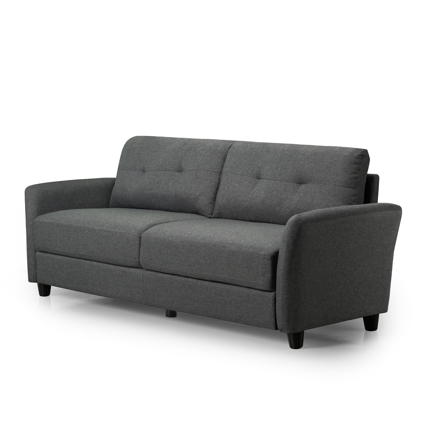 Ricardo Designer Upholstered Sofa - Dark Grey
