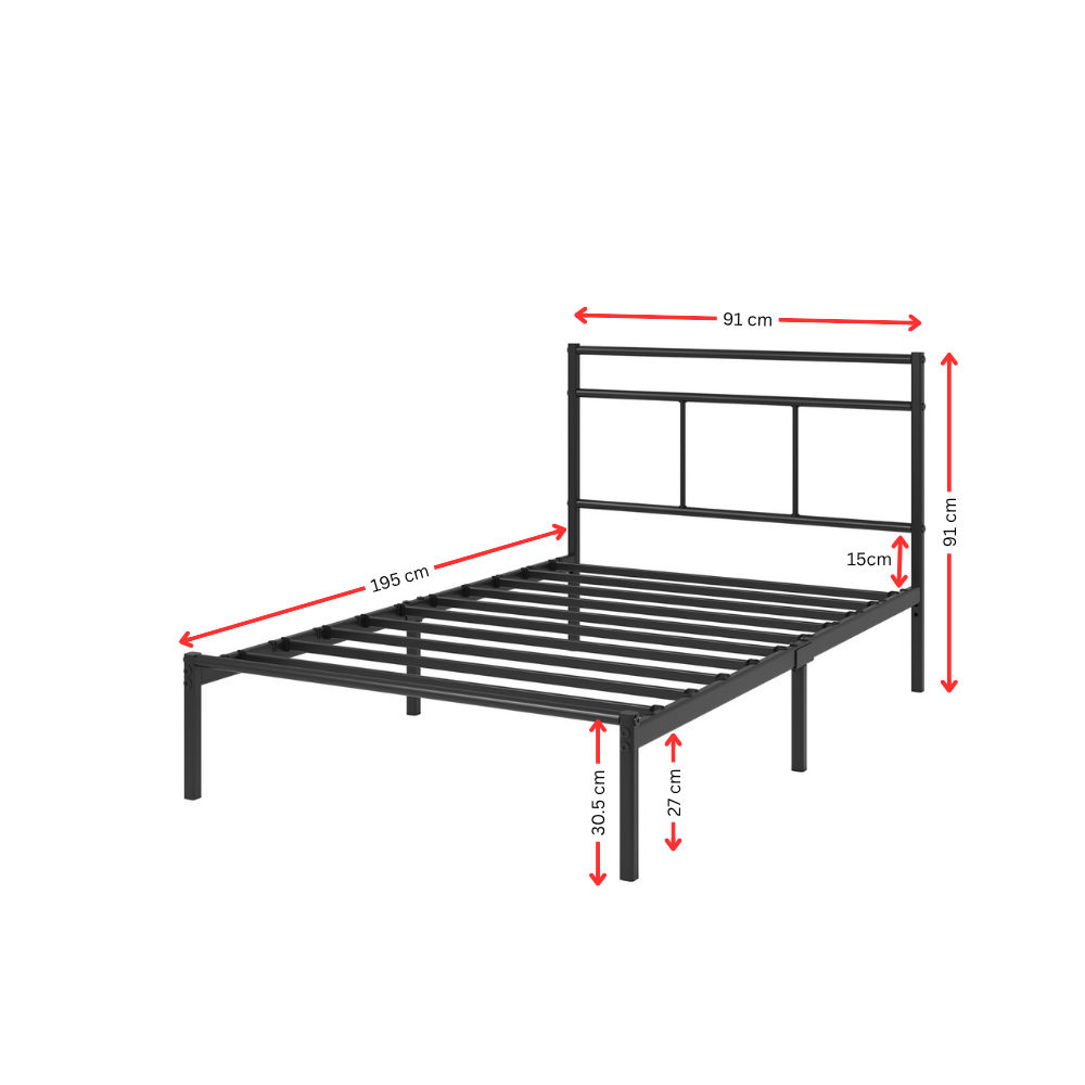 Zinus Mira Metal Bedframe with Header
