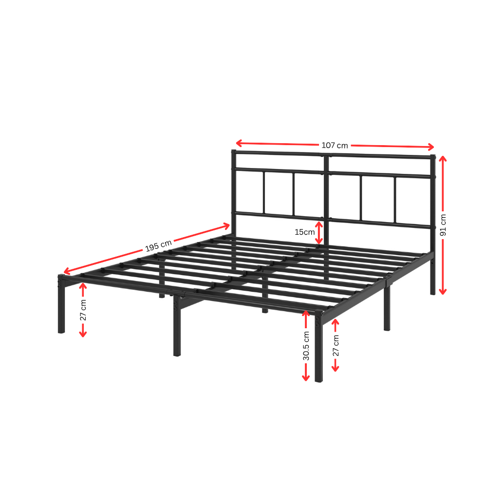Zinus Mira Metal Bedframe with Header
