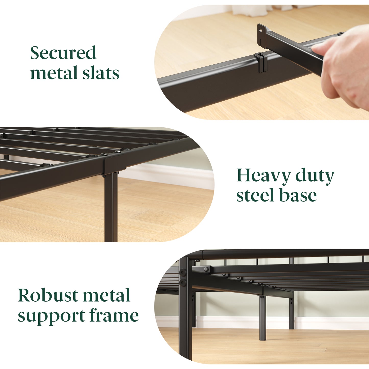 Zinus Mira Metal Bedframe with Header