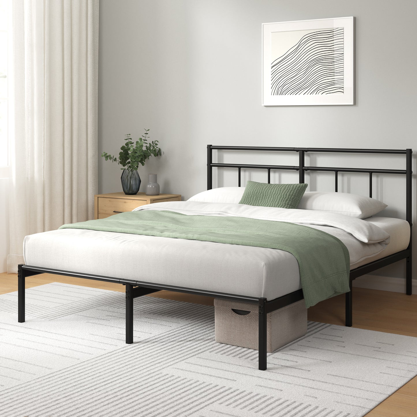 Zinus Mira Metal Bedframe with Header