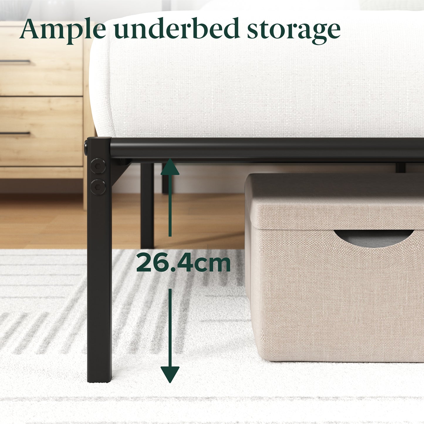 Zinus Mira Metal Bedframe with Header