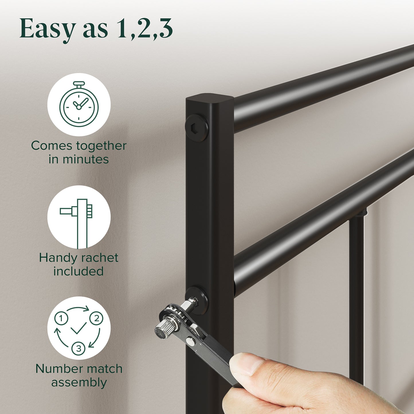 Zinus Mira Metal Bedframe with Header
