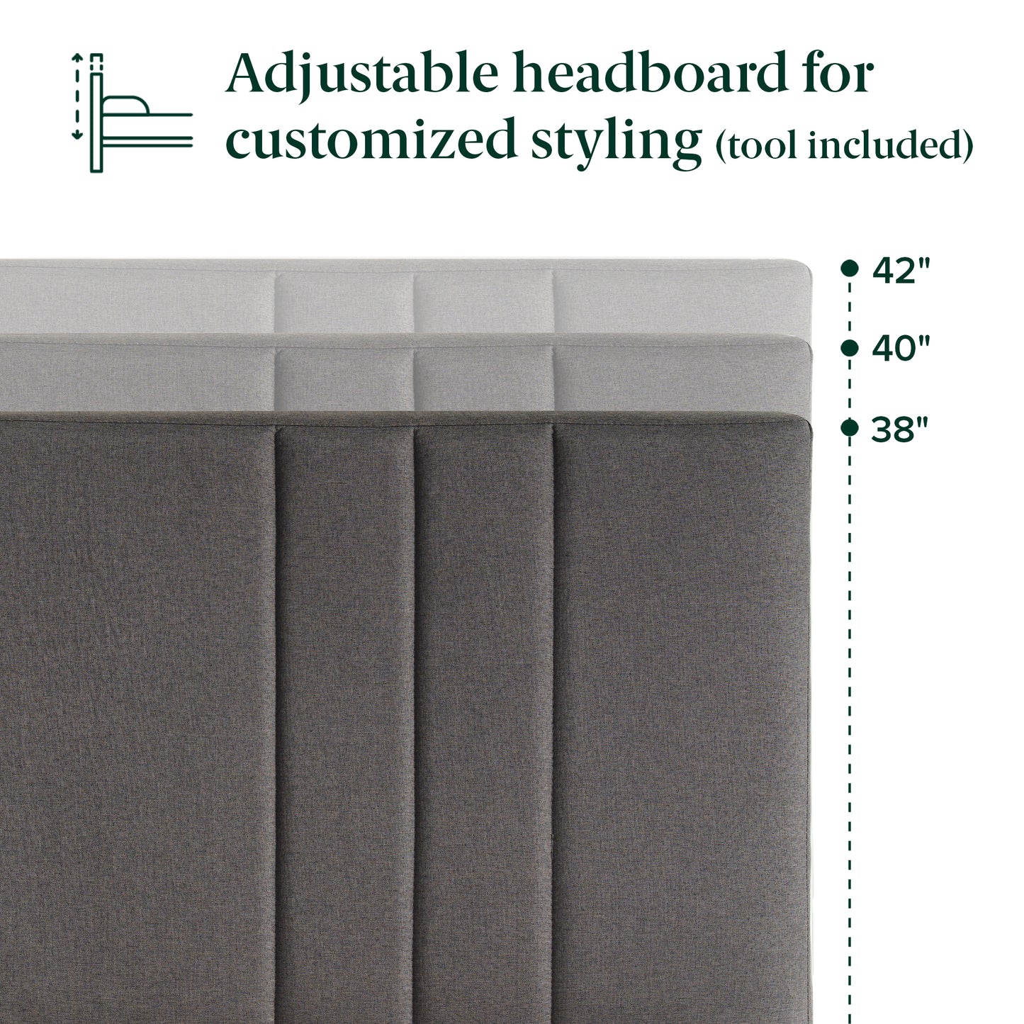 Serena Storage Fabric Upholstered Platform Bedframe