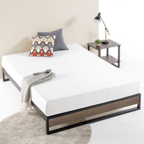 10" Ironline Platform Bed Base With Wood