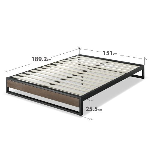 10" Ironline Platform Bed Base With Wood