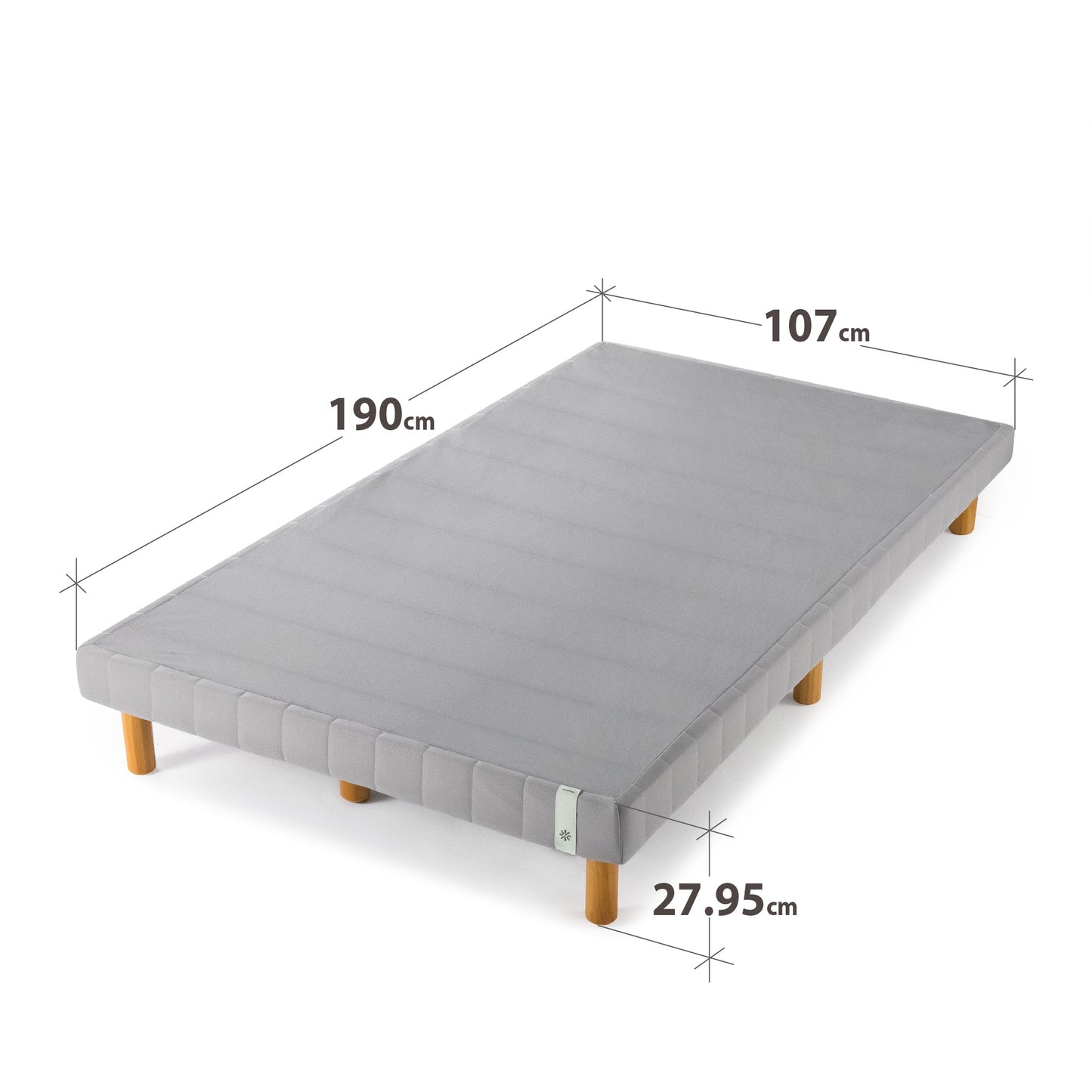 10cm Quick Snap Standing Mattress Foundation, Grey