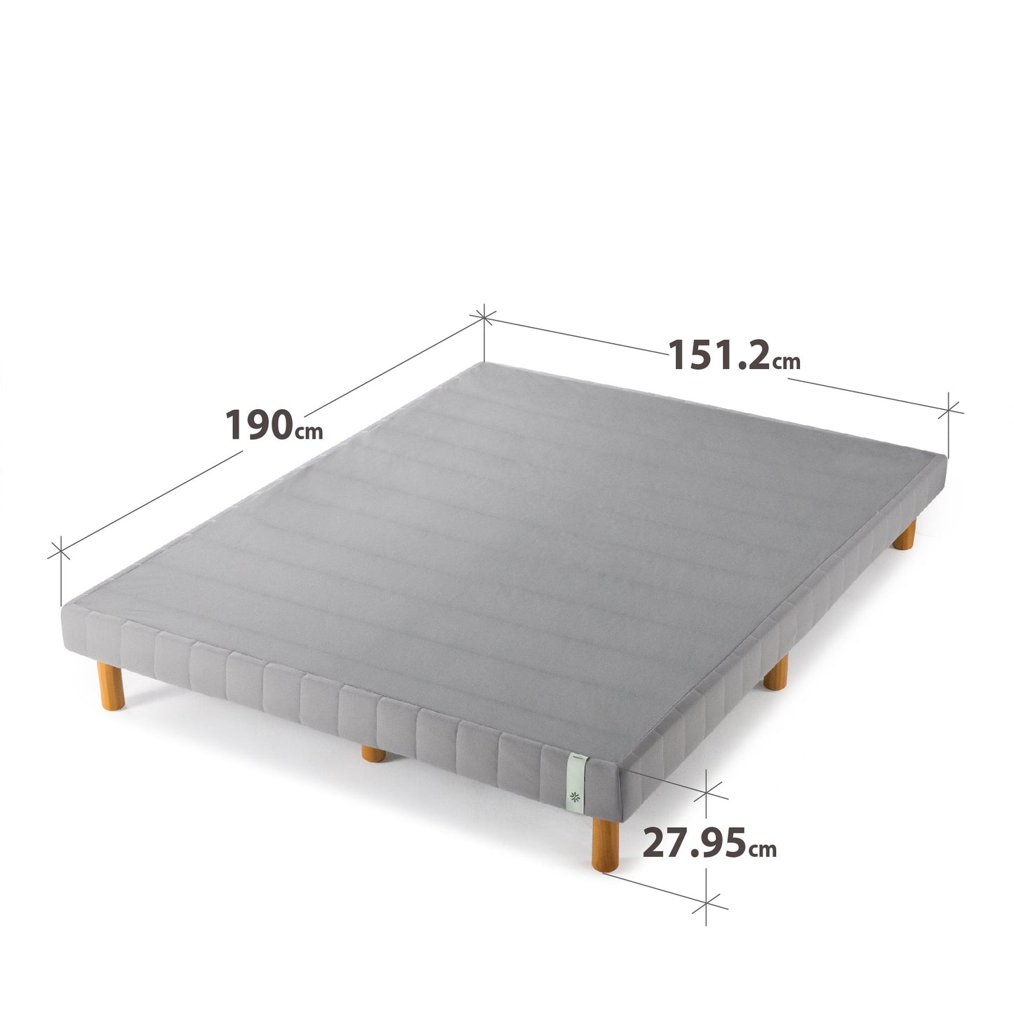 10cm Quick Snap Standing Mattress Foundation, Grey