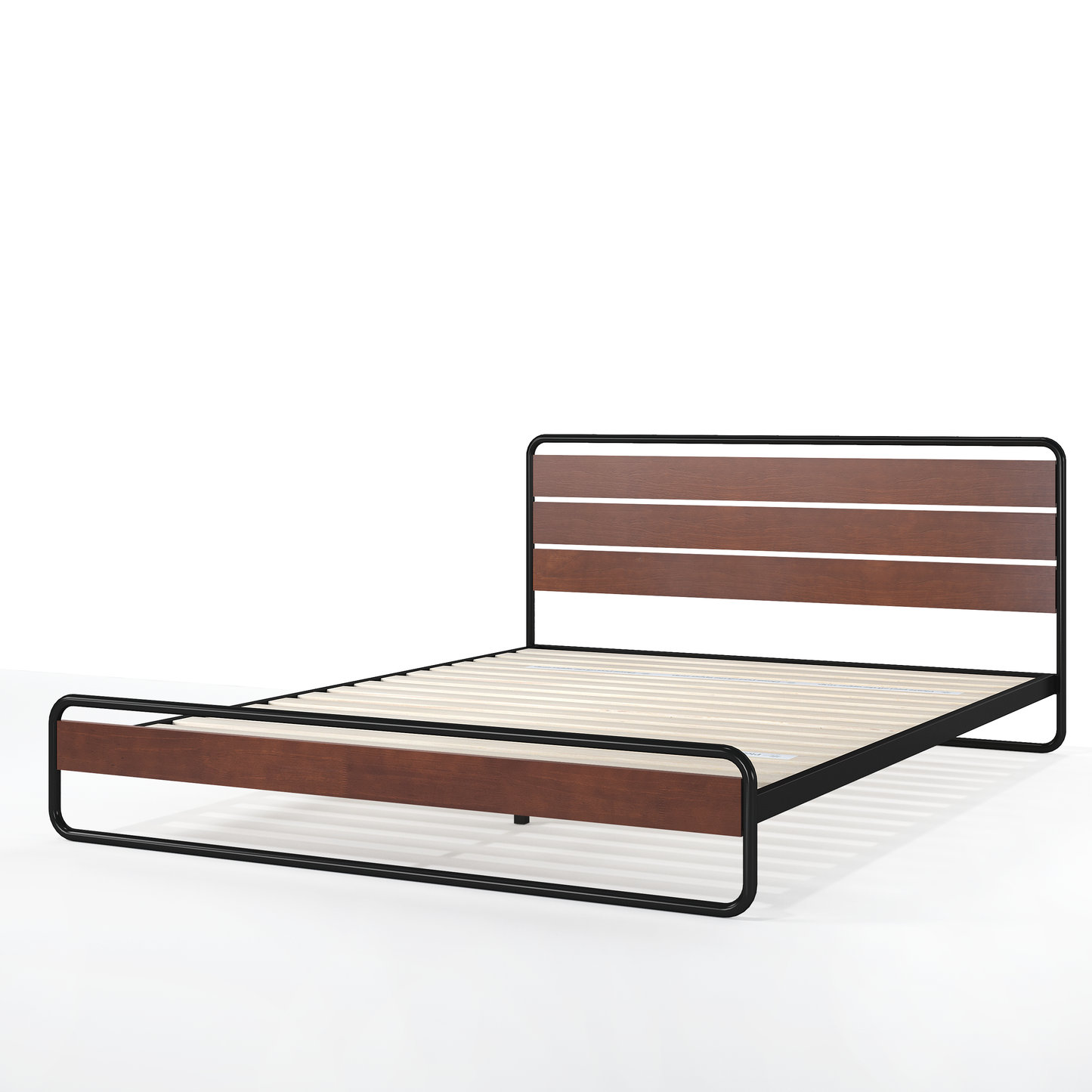 Horizon Metal and Wood Platform Bed Frame