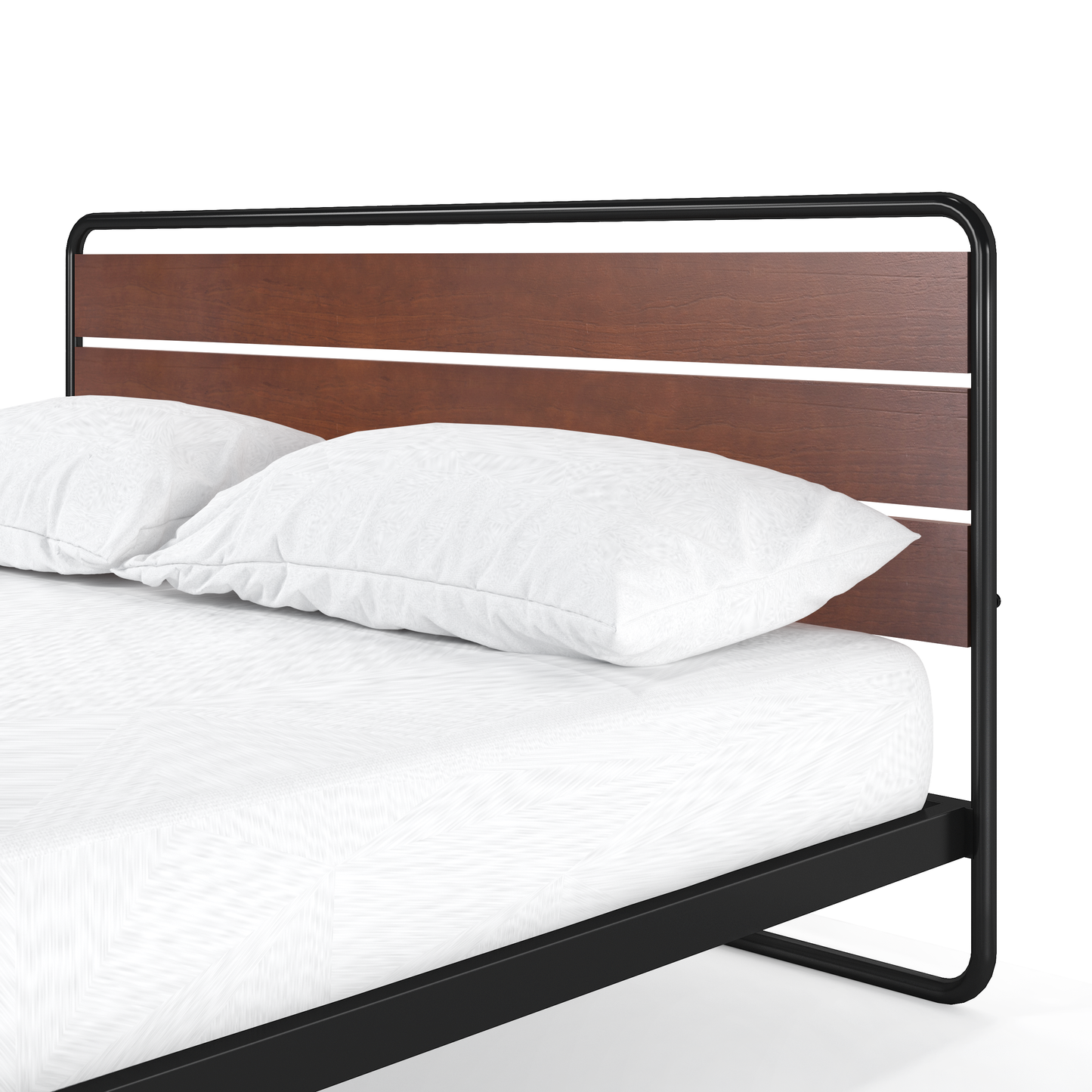 Horizon Metal and Wood Platform Bed Frame