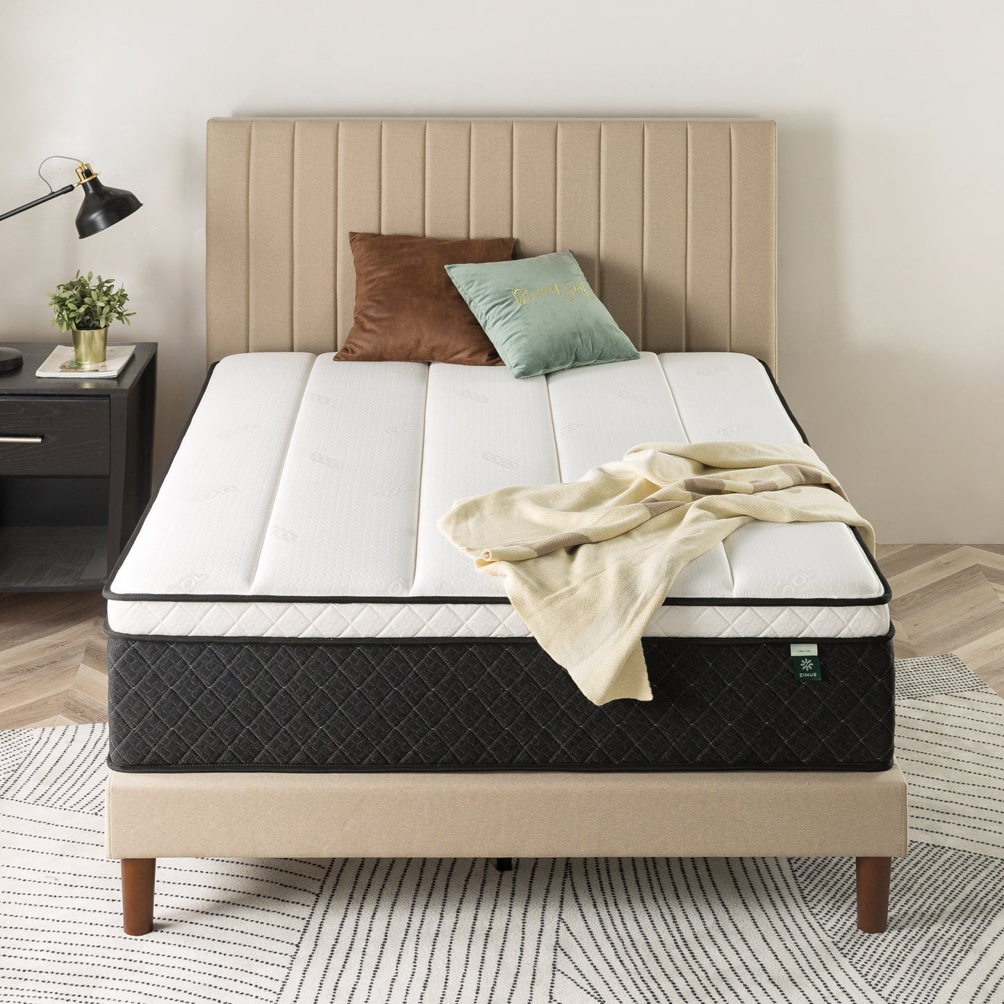 Tilam UltraCool Series iCoil 2.0 Natural Latex & Cool Gel Memory Foam Box Top Mattress (Cool Fabric) 14"