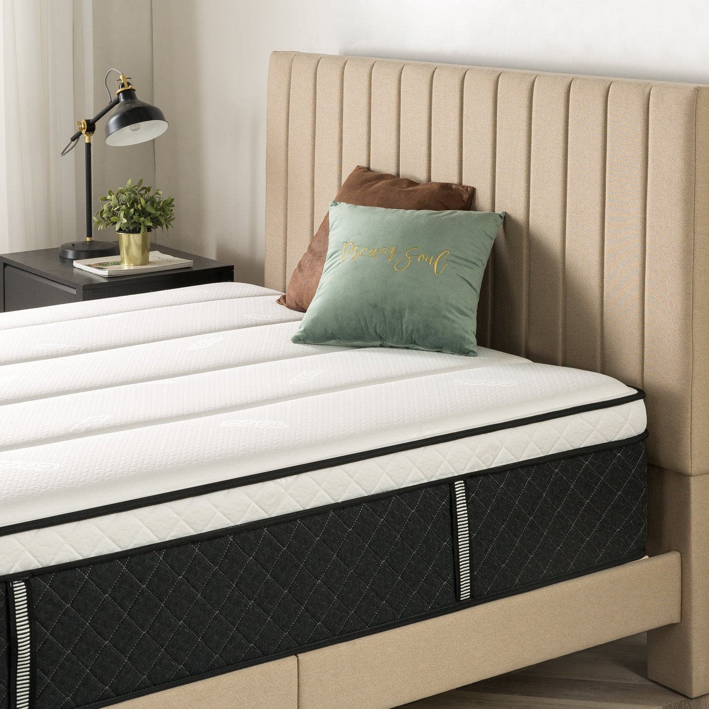 Tilam UltraCool Series iCoil 2.0 Natural Latex & Cool Gel Memory Foam Box Top Mattress (Cool Fabric) 14"