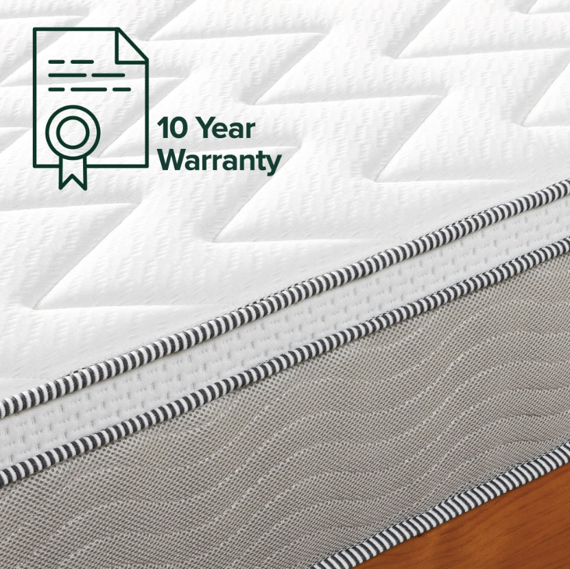 UltraCool Series Therapeutic iCoil 2.0 Natural Latex Hybrid Euro Top Mattress 10"