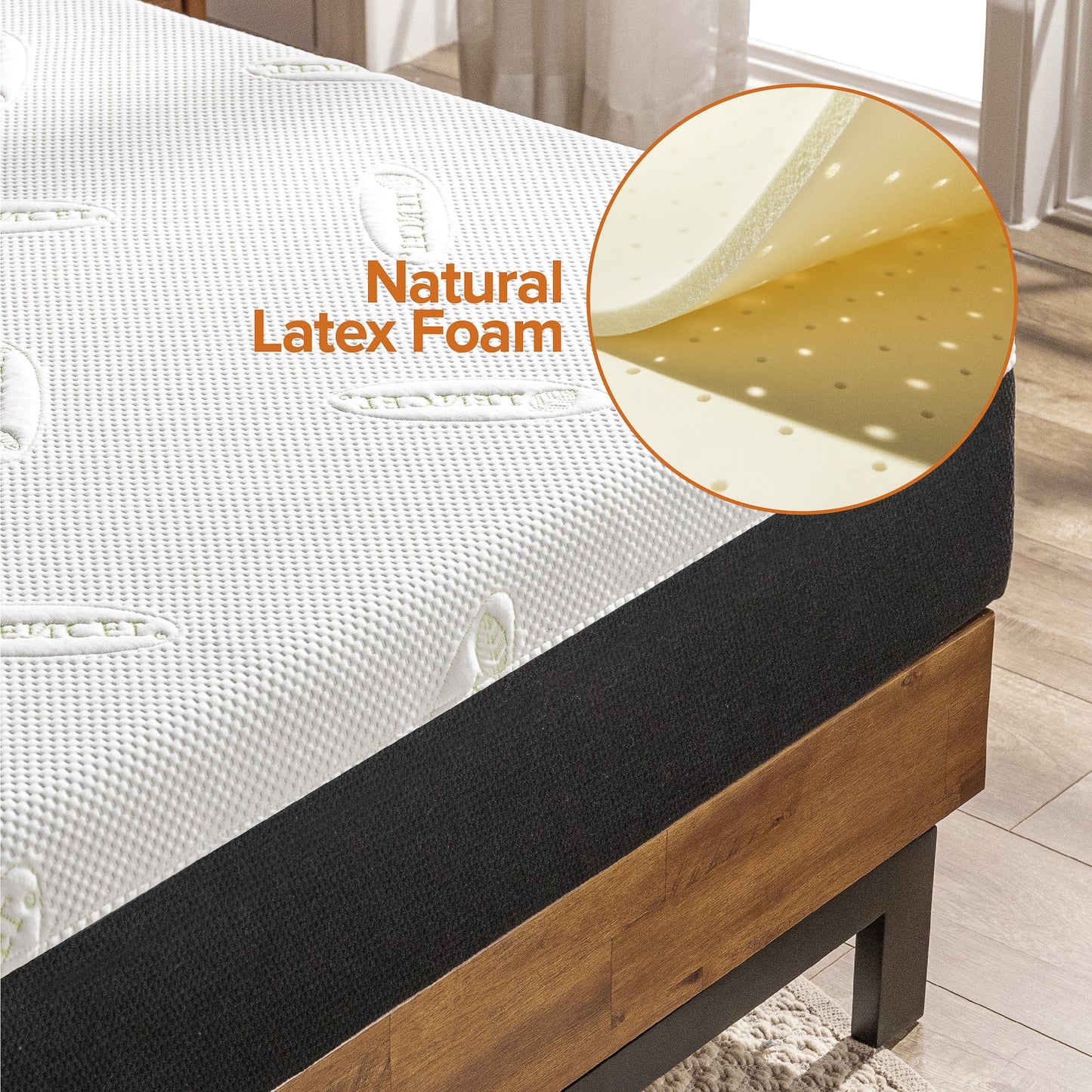 SuperCool Series iCoil 2.0 Natural Latex Smooth Top Mattress With Edge Support (Tencel) 10"