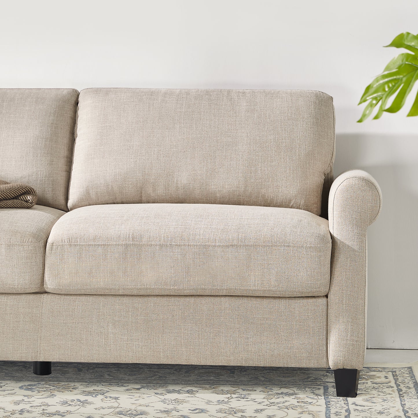 Josh Contemporary Upholstered Sofa - Beige