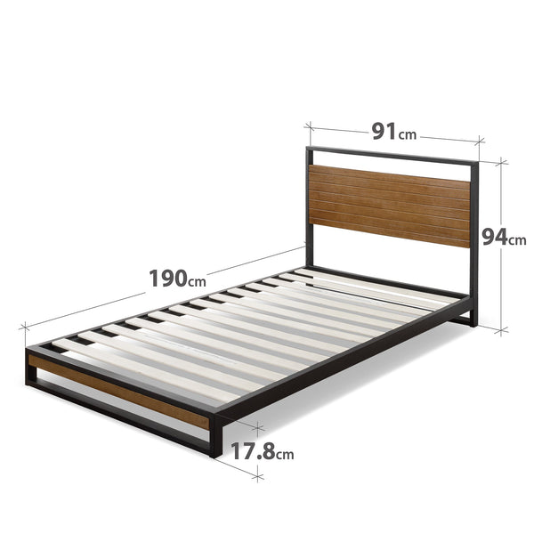Suzanne Metal/Wood Platform Bedframe Zinus Malaysia